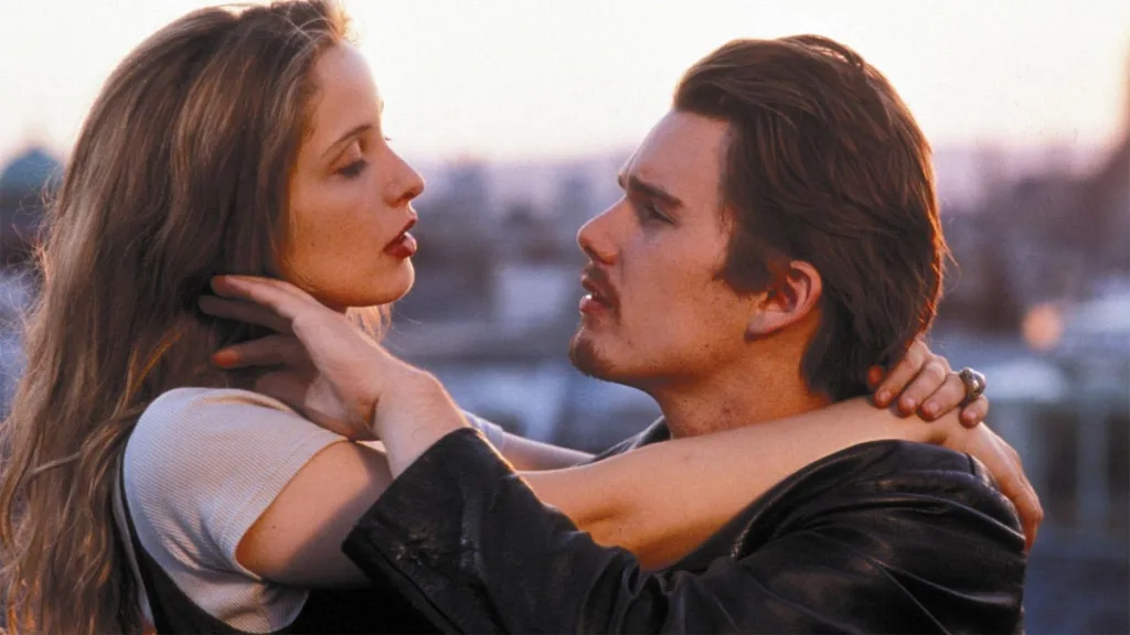 Before Sunrise filminde Jesse ve Céline gece Viyana sokaklarında