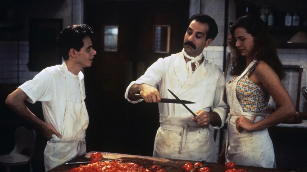 Big Night (1996) filminde Tony Shalhoub ve Stanley Tucci restoranlarında