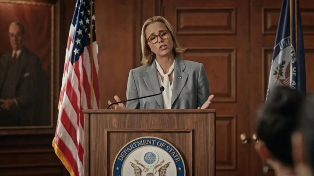 Madam Secretary dizisinde Téa Leoni'nin canlandırdığı Dışişleri Bakanı Elizabeth McCord
